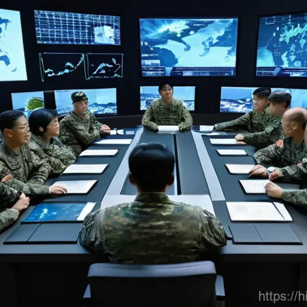 육군 한미연합훈련 개요 - **Prompt 1: Global Alliance for Stability**
A high-definition, cinematic image depicting a joint...