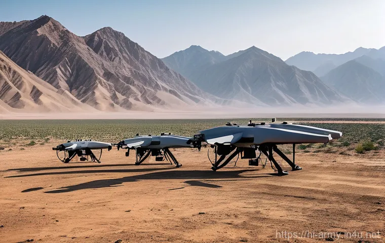 육군 지상전 전략 - Advanced Drone Operations in Challenging Terrain**
An intricate scene showcasing the Indian Army's ...